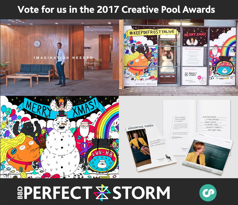 Perfect Storm nominated for FIVE Creative Pool Awards